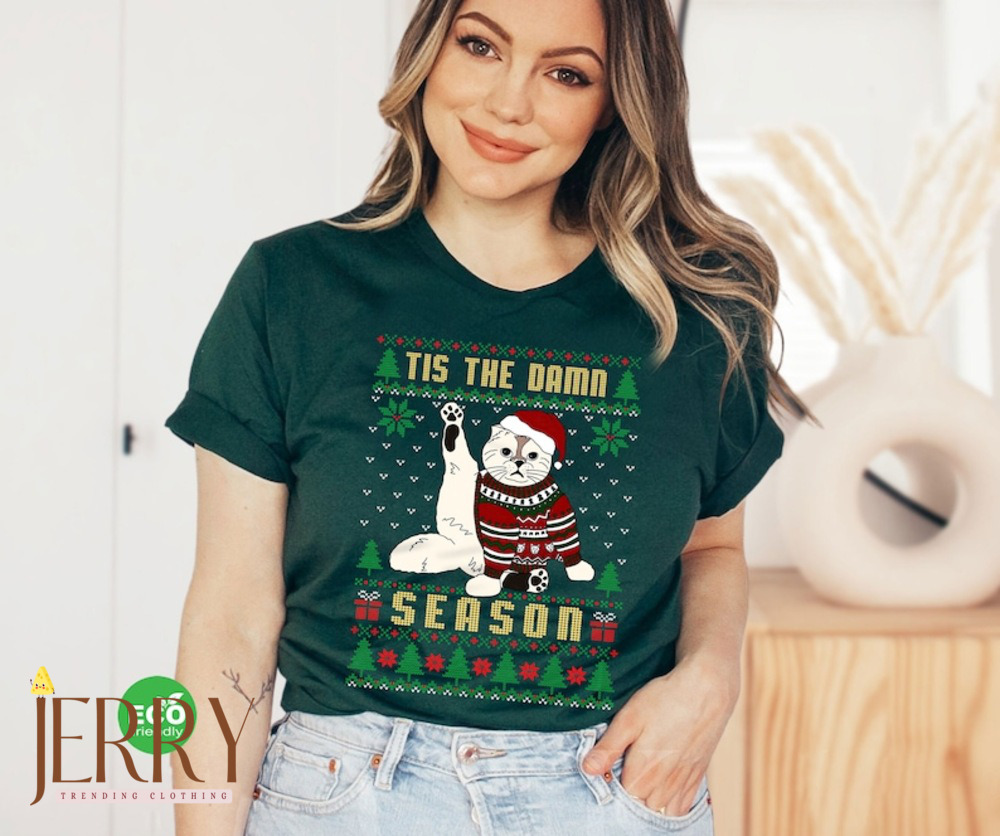 Cats Version Wishing You A Merry Swiftmas Sweatshirt, Santa Ugly Christmas Sweater