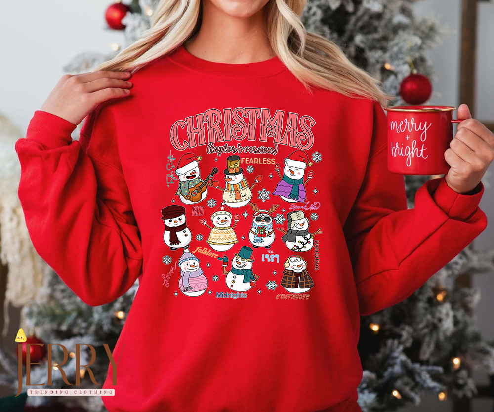 Cheap Taylors Version Taylor Swift Eras Tour Christmas Crewneck Sweatshirt
