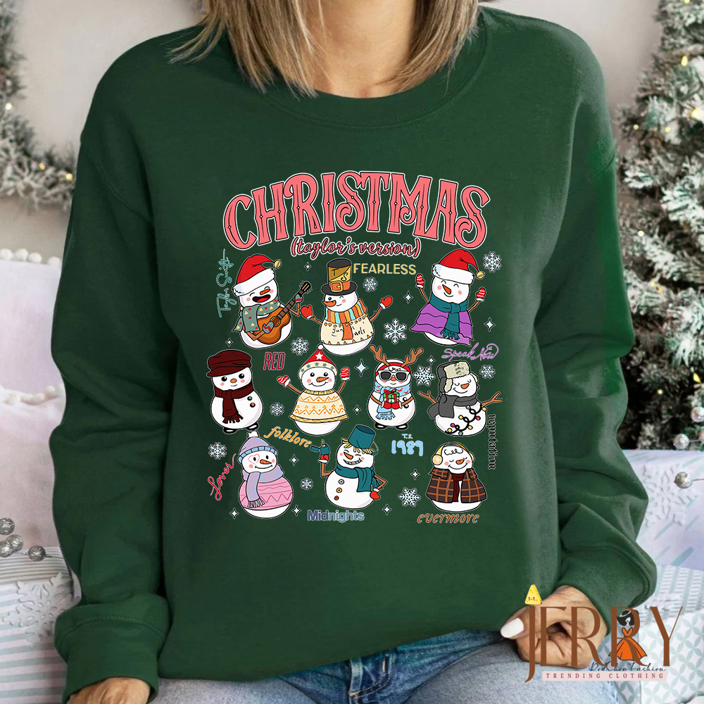 Cheap Taylors Version Taylor Swift Eras Tour Christmas Crewneck Sweatshirt