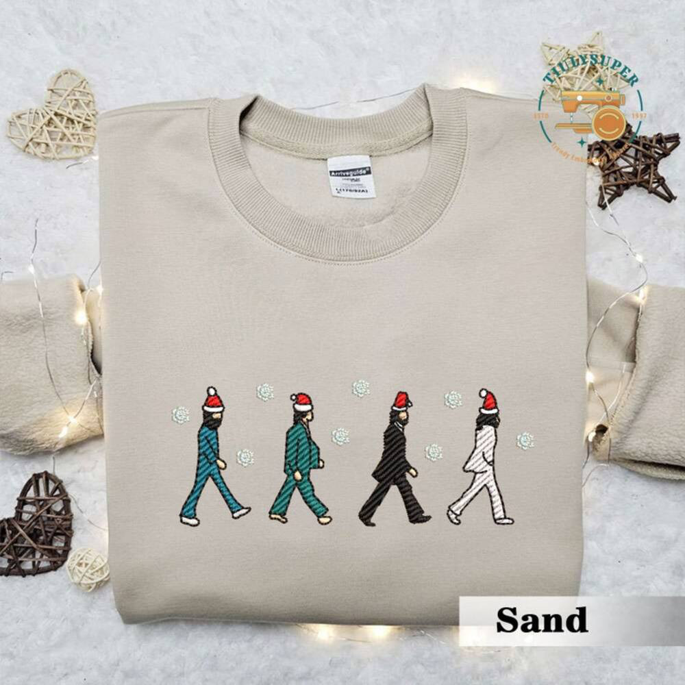 Christmas Music Band Embroidered Unisex Sweatshirt