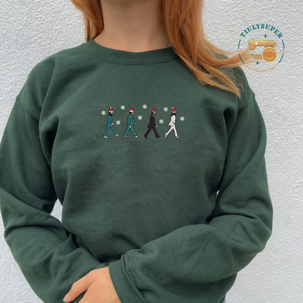 Christmas Music Band Embroidered Unisex Sweatshirt