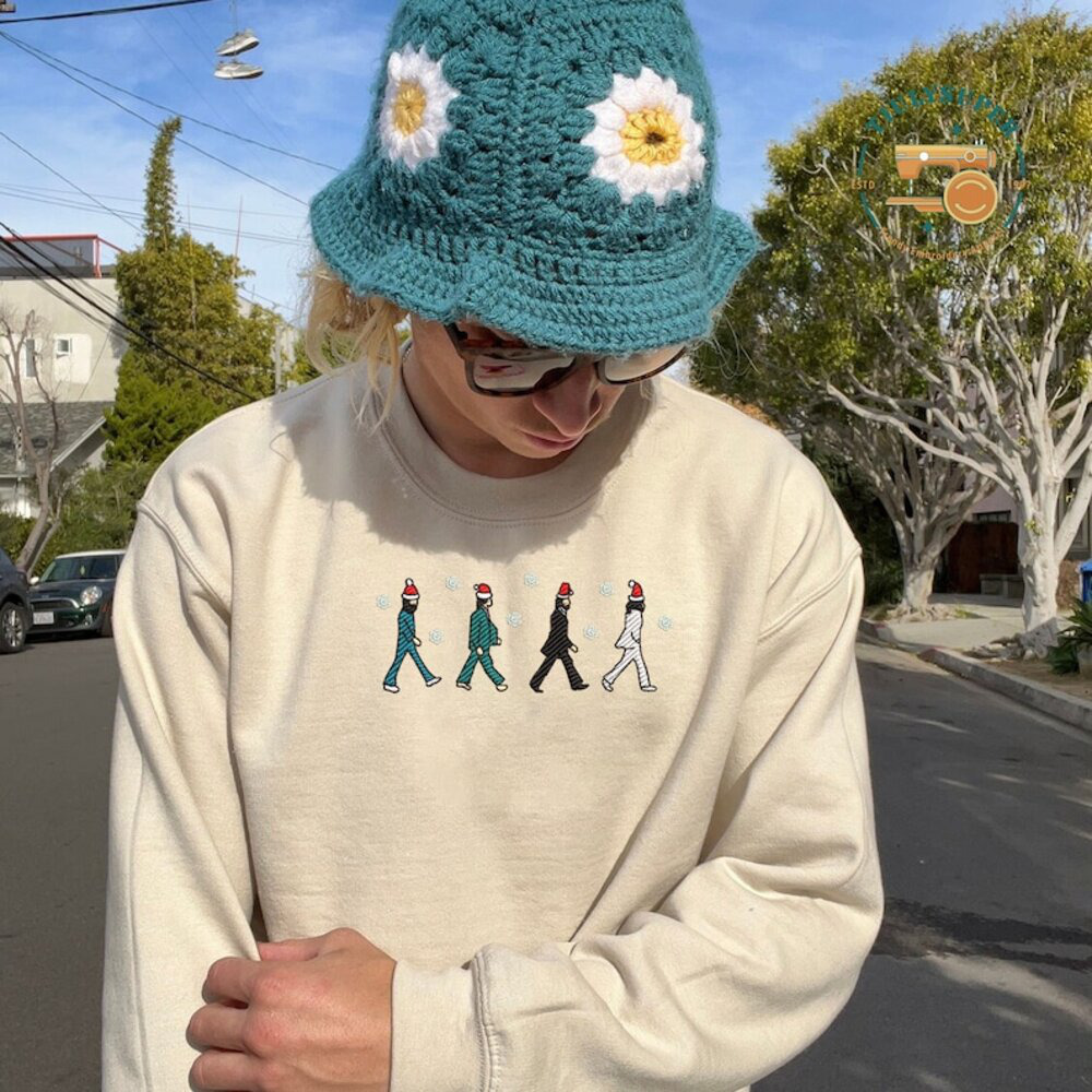 Christmas Music Band Embroidered Unisex Sweatshirt