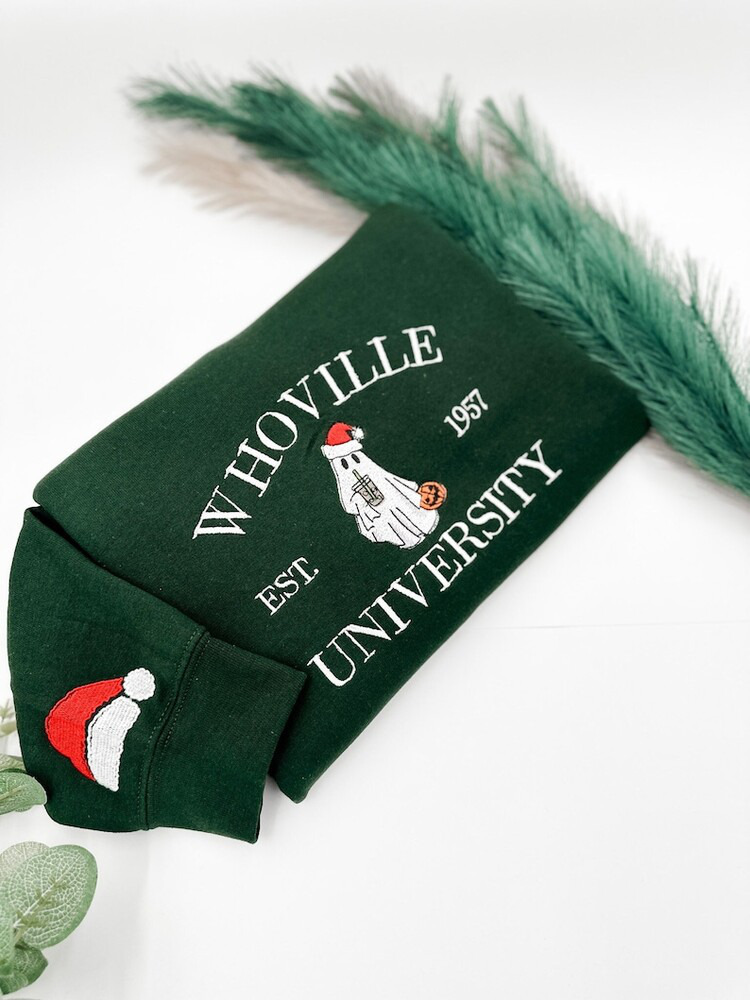 Christmas Whoville University Embroidered Sweatshirt
