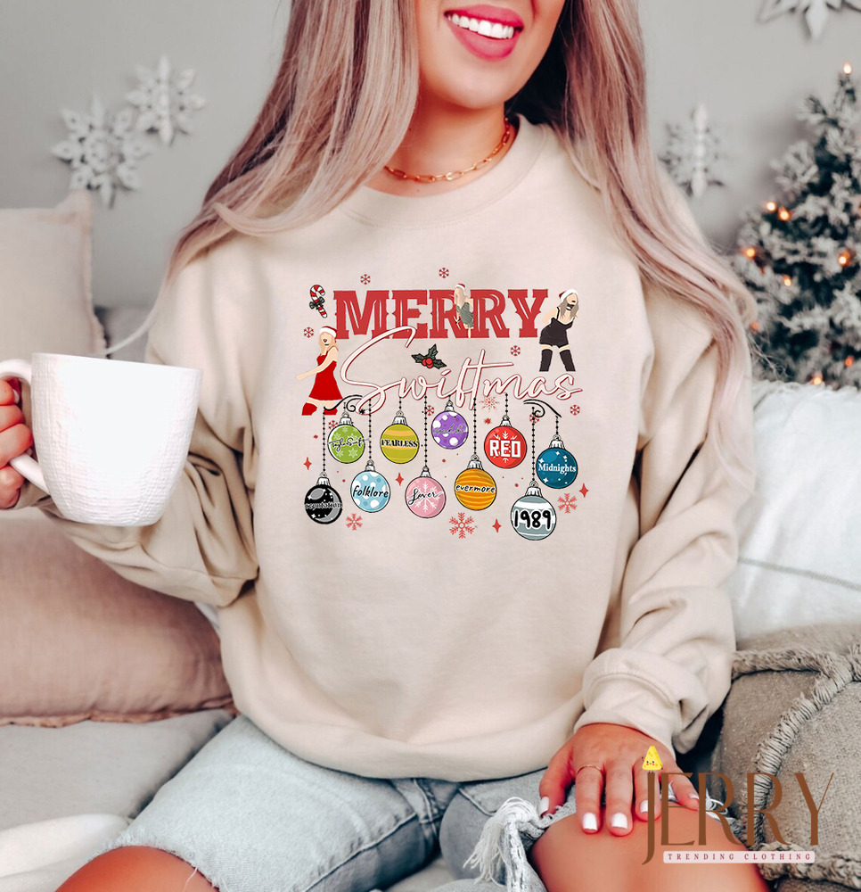 Hot Taylor Swift Merry Swiftmas Eras Album Sweatshirt, Swiftmas Shirt