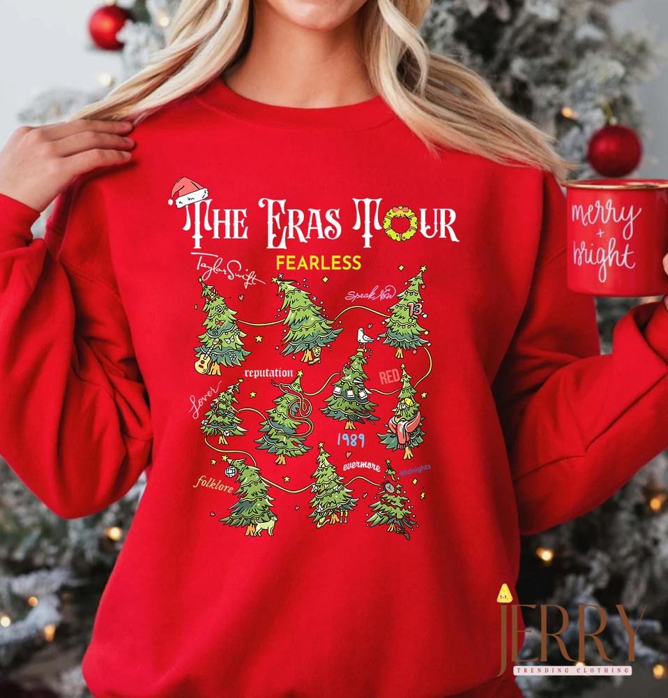 The Eras Tour Christmas Trees Taylor Swift Sweatshirt, Eras Tour Shirt