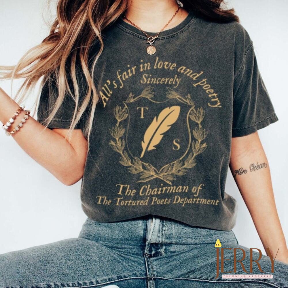 The Tortured Poets Department Shirt, The Eras Tour Shirt, Taylor Swift New Album Shirt, Gift For Fan, All’s Fair In Love and Poetry Shirt