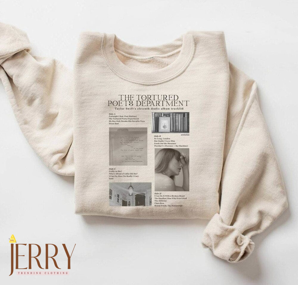The Tortured Poets Department Sweatshirt, Swiftie New Album Sweater Sweatshirt, Sweatshirt Gift for Swiftie Fan, Tortured Poets Sweatshirt