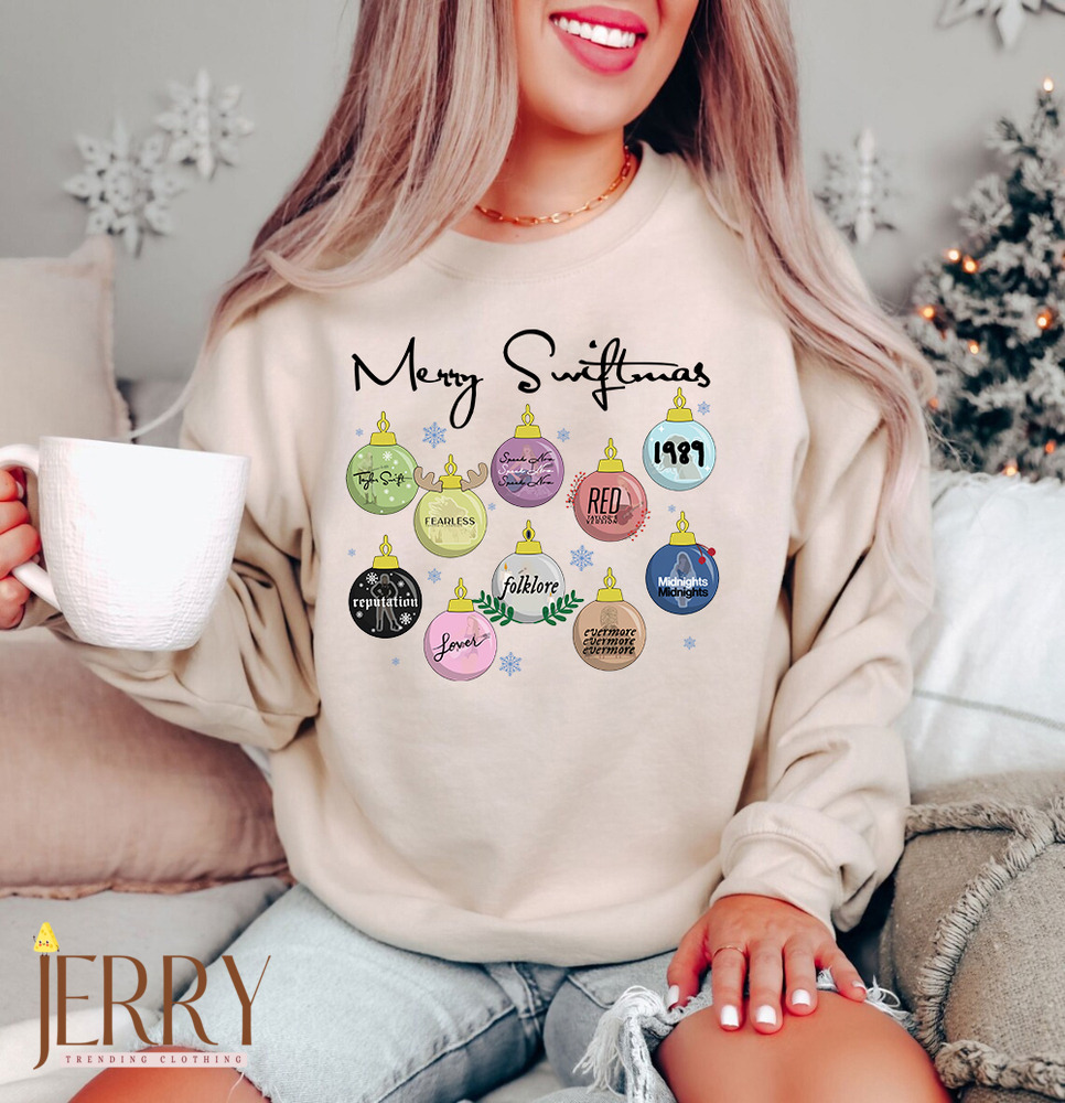 Vintage Taylor Swift Merry Swiftmas Eras Album Sweatshirt, Swiftmas Shirt