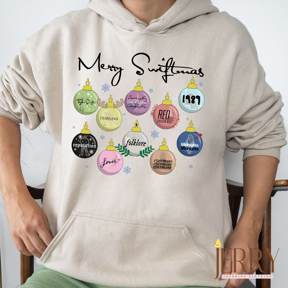 Vintage Taylor Swift Merry Swiftmas Eras Album Sweatshirt, Swiftmas Shirt
