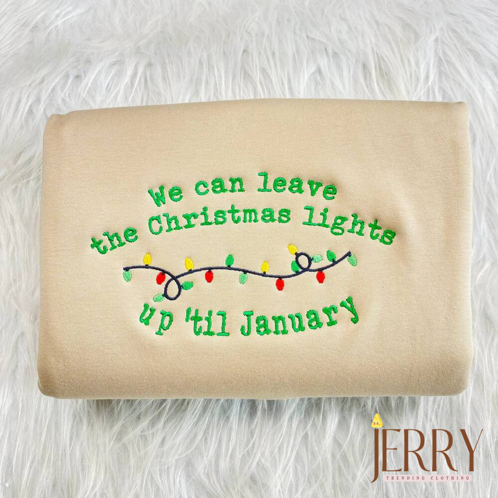 Vintage We can leave the Christmas Lights Up Till January Swiftmas Sweatshirt