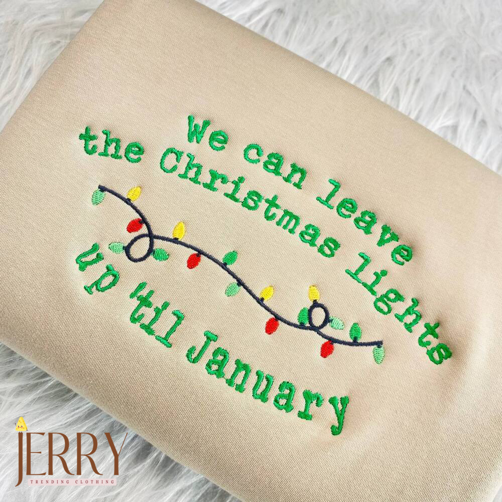 Vintage We can leave the Christmas Lights Up Till January Swiftmas Sweatshirt